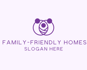 Purple Family Care logo design