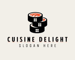 Sushi Cuisine Gourmet logo design