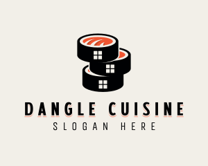 Sushi Cuisine Gourmet logo design