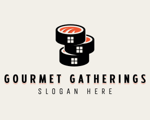 Sushi Cuisine Gourmet logo design