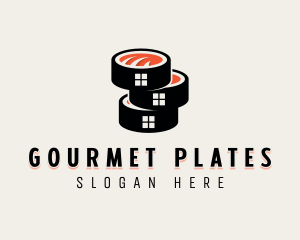 Sushi Cuisine Gourmet logo design