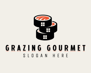 Sushi Cuisine Gourmet logo design