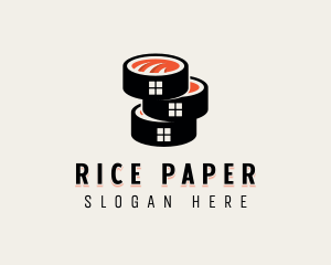 Sushi Cuisine Gourmet logo design