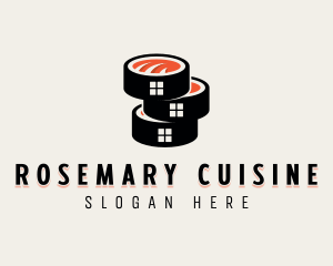 Sushi Cuisine Gourmet logo design