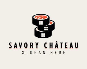 Sushi Cuisine Gourmet logo design