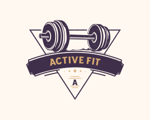 Barbell Fitness Workout logo design