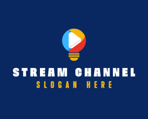 Light Bulb Streaming Application logo design