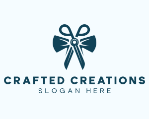 Scissor Bow Tie Tailor logo design