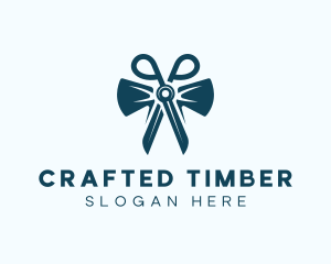 Scissor Bow Tie Tailor logo design