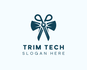 Scissor Bow Tie Tailor logo design