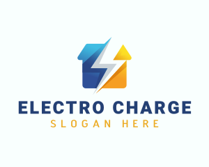 Lightning House Electricity logo design