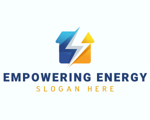 Lightning House Electricity logo design