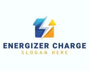 Lightning House Electricity logo design