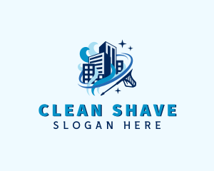 Building Cleaning Pressure Washer logo design