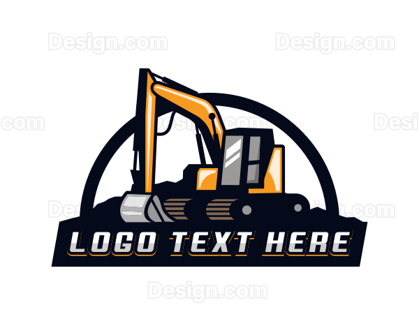 Excavator Construction Machinery Logo