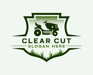 Lawn Mower Grass Cutting logo design