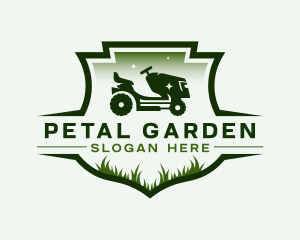 Lawn Mower Grass Cutting logo design