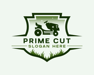 Lawn Mower Grass Cutting logo design