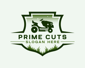 Lawn Mower Grass Cutting logo design