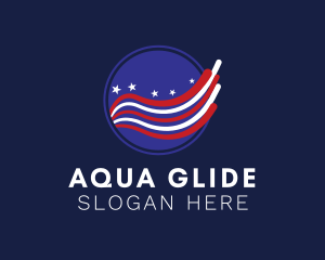 Circle America Flag Wave logo