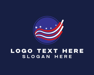 America Flag Wave logo