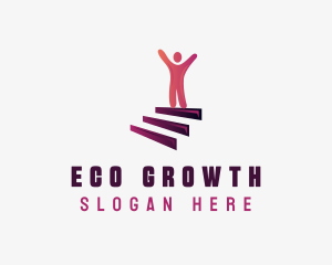 Career Growth Leadership logo design