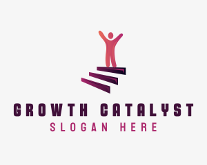 Career Growth Leadership logo design