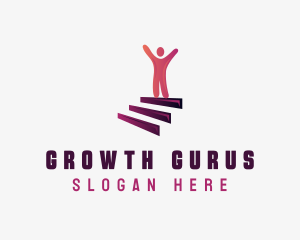 Career Growth Leadership logo design