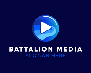 Media Player Button logo design