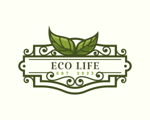 Natural Eco Leaf logo design