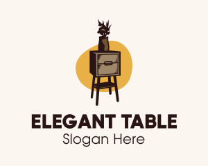 Side Table Plant logo design