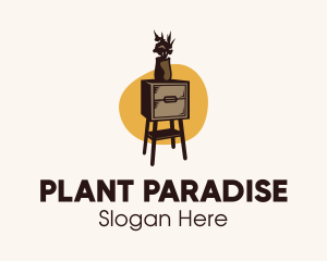 Side Table Plant logo design