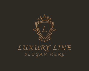 Ornament Crown Shield Luxury  logo design