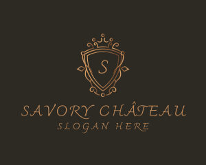 Ornament Crown Shield Luxury  logo design