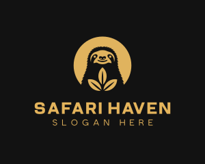 Sloth Wildlife Safari logo design