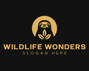 Sloth Wildlife Safari logo design