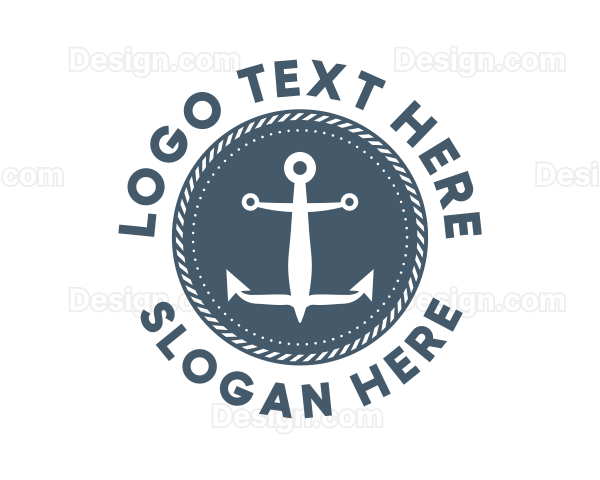 Nautical Marine Anchor Logo