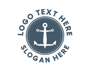 Nautical Marine Anchor logo