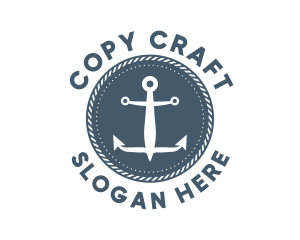 Nautical Marine Anchor Logo