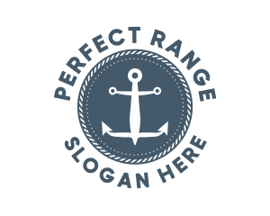 Nautical Marine Anchor Logo