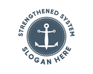 Nautical Marine Anchor Logo