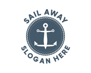 Nautical Marine Anchor logo