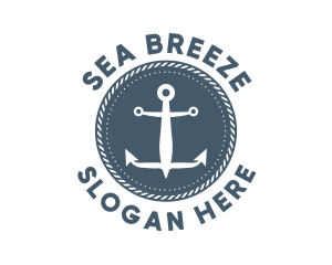 Nautical Marine Anchor logo