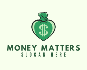 Green Heart Money  logo design