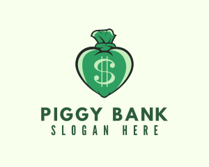 Green Heart Money  logo design