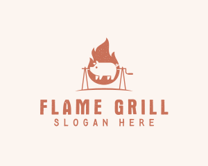 Pork Barbecue Grill logo design