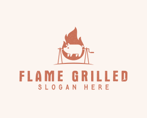 Pork Barbecue Grill logo design