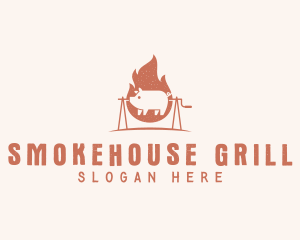 Pork Barbecue Grill logo design