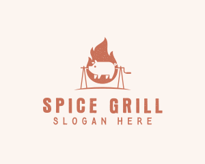 Pork Barbecue Grill logo design