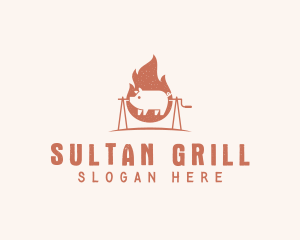 Pork Barbecue Grill logo design